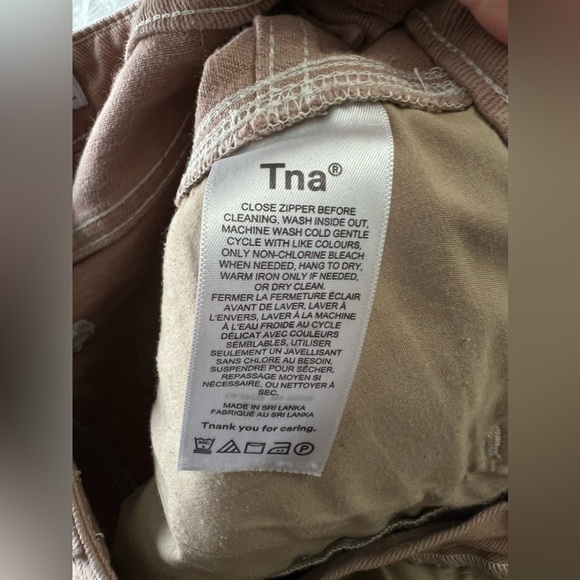 Tna | Women’s SZ 6 | Cargo Pant Organic Cotton Twill | Cropped Raw Hem High Rise - Picture 3 of 11